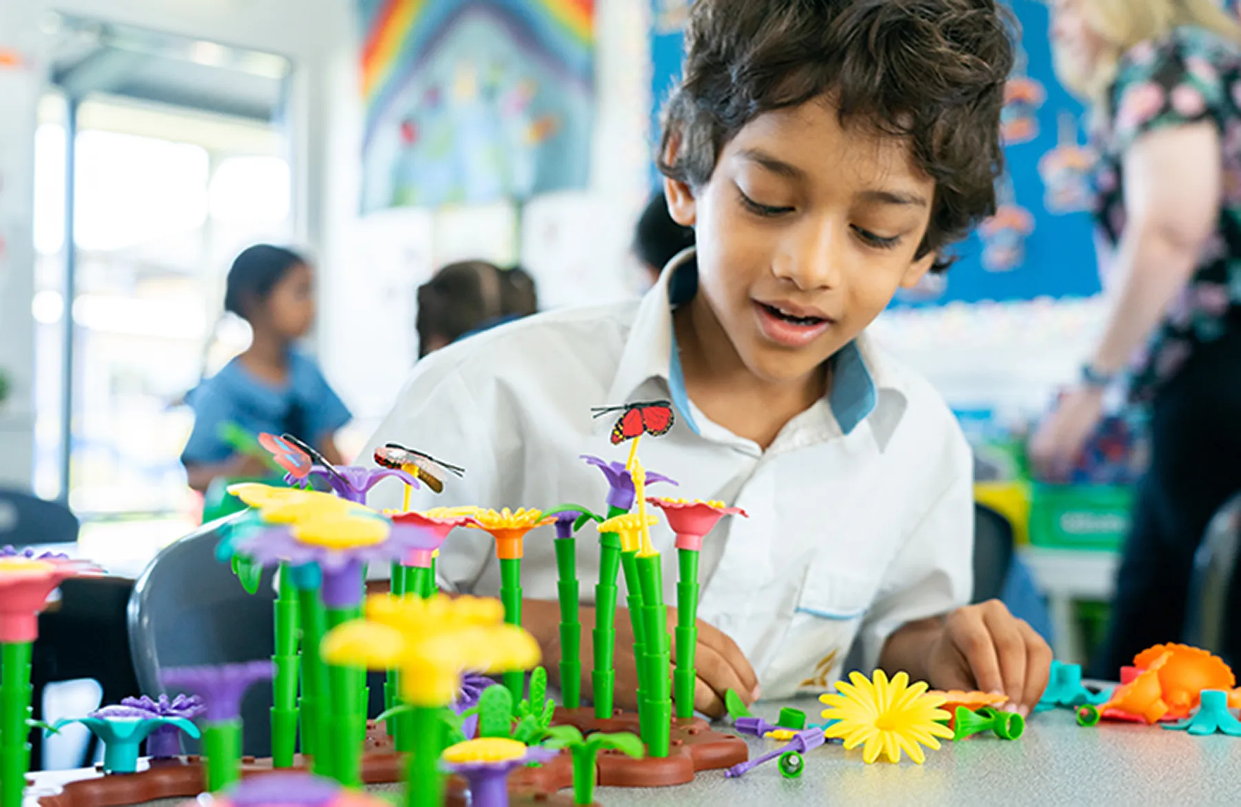 A child thriving in a school community