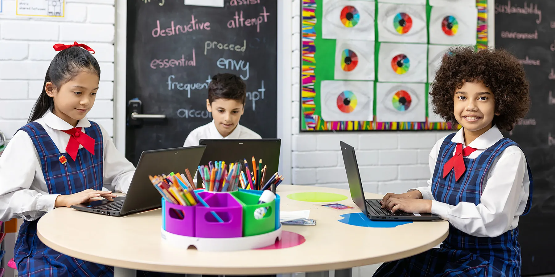 A child thriving in a school community